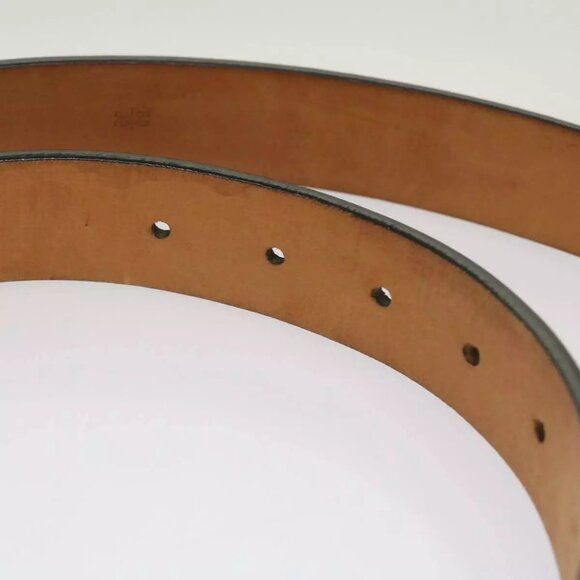 LOUIS VUITTON Damier Ebene Belt Leather 2Set Black LV Auth - Picture 3 of 13